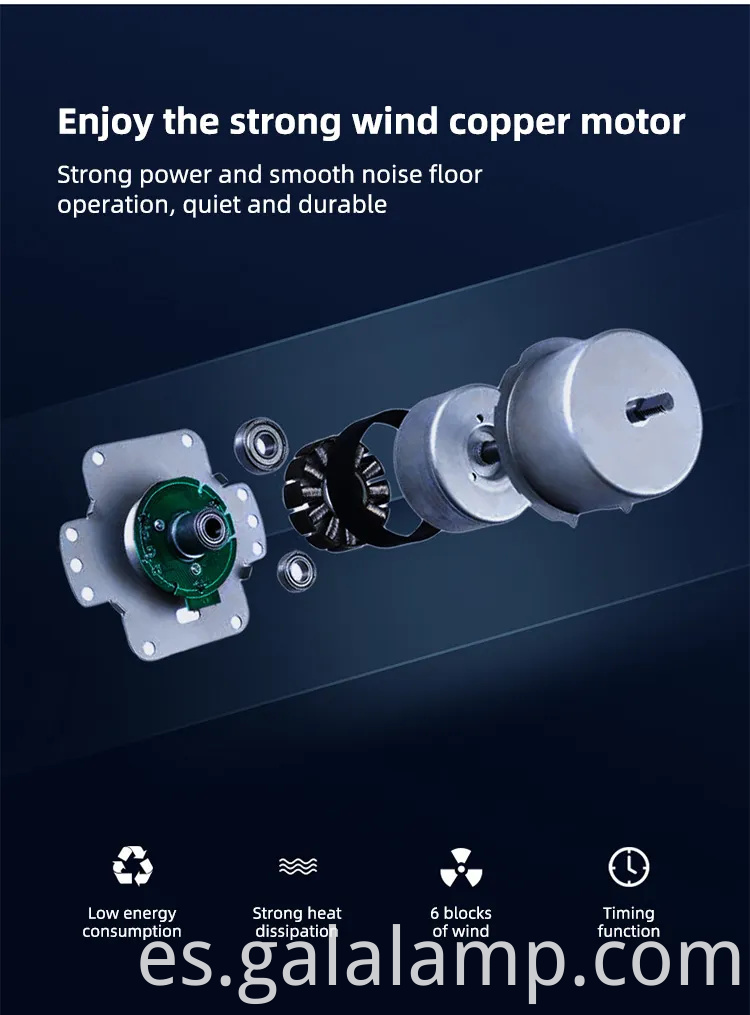 Ventilador de techo acrílico transparente moderno con control remoto